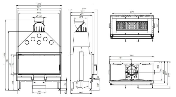 ARDENTE 90x41.S 600x331 - Wkład kominkowy HITZE ARDENTE 17kW 90×41.S