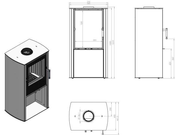 CANE SMALL folder scaled 1 600x464 - Piecyk wolnostojący HITZE CANE S czarne wyłożenie