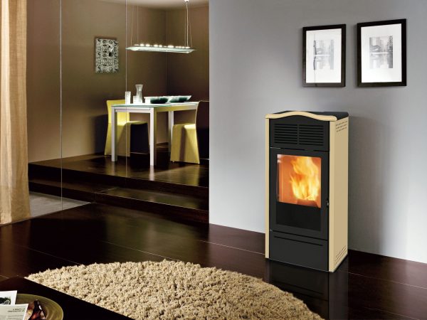 PIRO PLUS beige 600x450 - Piecyk na pellet Italiana Camini Piro2  z rozrowadzeniem 9 kW