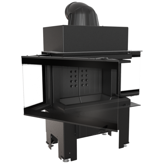 www nbc bs lp 680 280 black  view010054 600x600 - Kominek powietrzny NBC 7 lewy / prawy BS z bocznym otwieraniem drzwi czarny