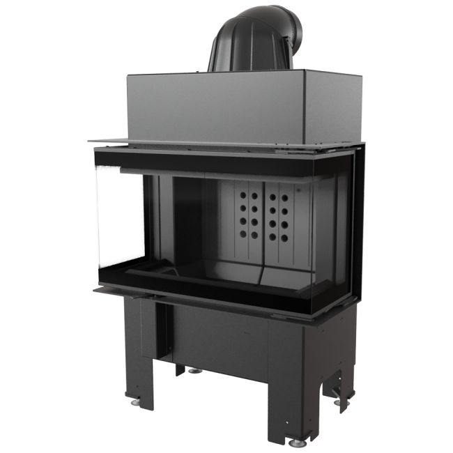 www nbc bs lp 680 280 black  view030000 600x600 - Kominek powietrzny NBC 7 lewy / prawy BS z bocznym otwieraniem drzwi czarny