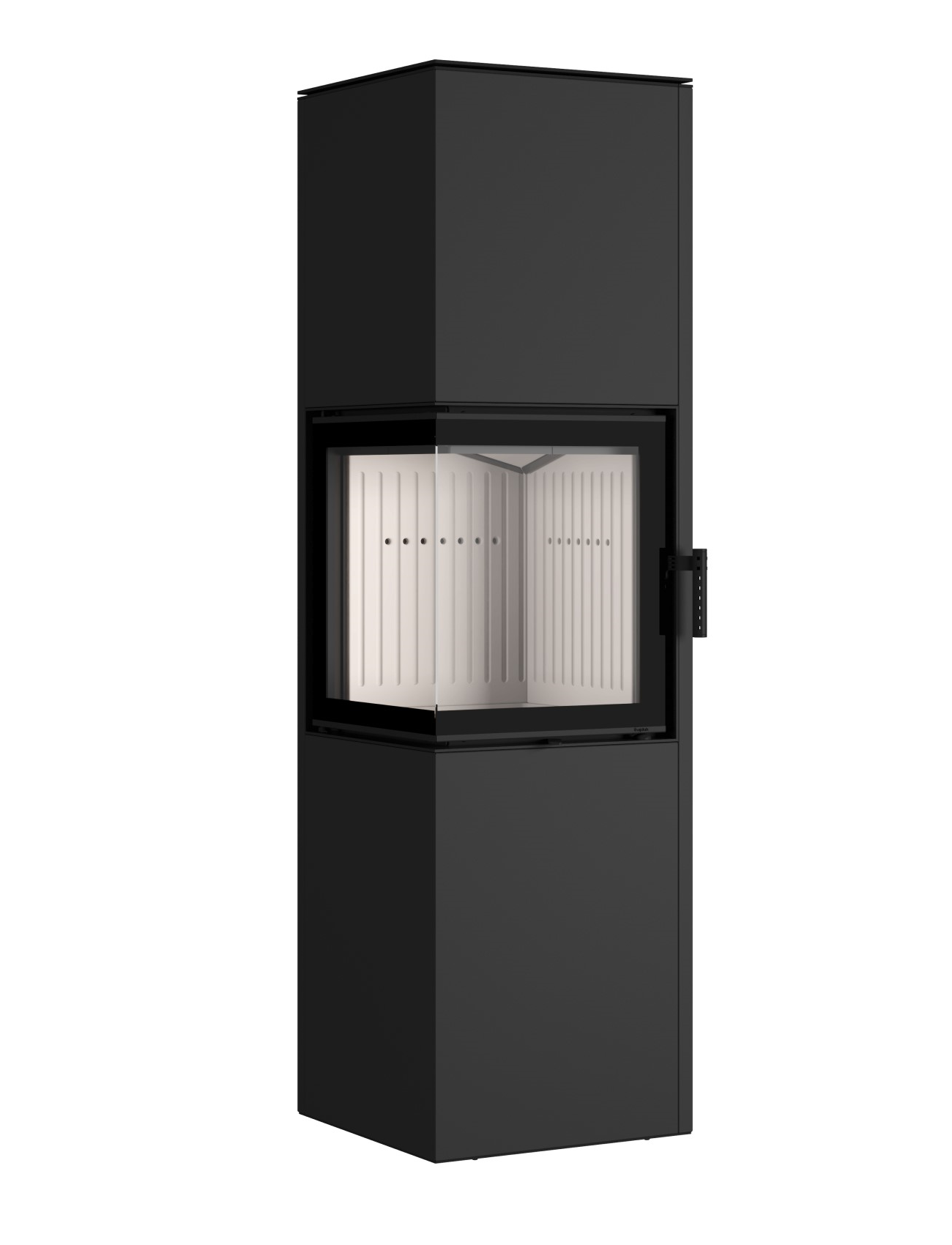 pixel XXL v2 - Fireplace insert with a water jacket DEFRO RIVA SM BP SHORT 16kW black