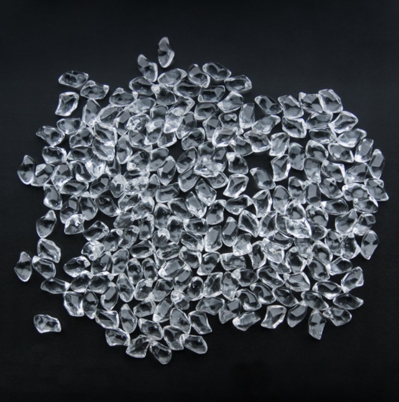 Kamyki ozdobne FIRE GLASS krysztal transparent 1 - LUFT narożny lewy biały 76,6x54,7x9
