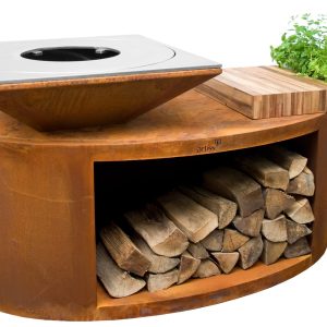 grill g3 corten blat drewniany 1 300x300 - Palenisko-grill ogrodowy Artiss G3 corten