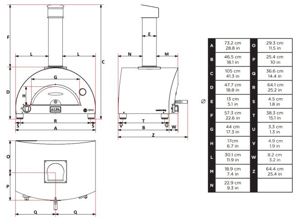 alfa pizza one gas tech 600x448 - Piec do pizzy Alfa Forni MODERNO 1 miedziany na gaz