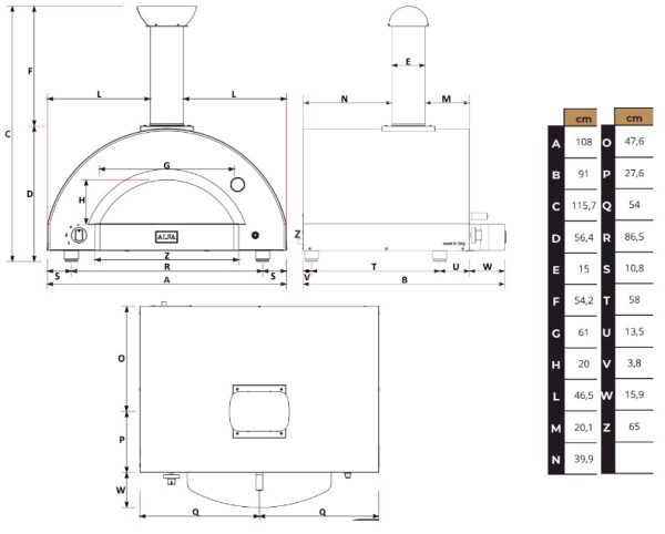 tech caslico 4 600x482 - Piec Hybrydowy do pizzy Alfa Forni CLASSICO 4 szary na drewno i gaz