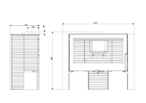 itaya sch l 1 1 600x424 - Piec kominkowy żeliwny Invicta ITAYA antracyt