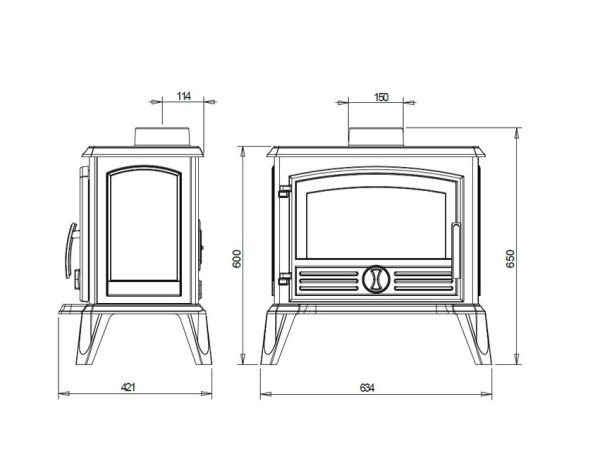 samara sch l 1 600x475 - Piec kominkowy żeliwny Invicta SAMARA antracyt