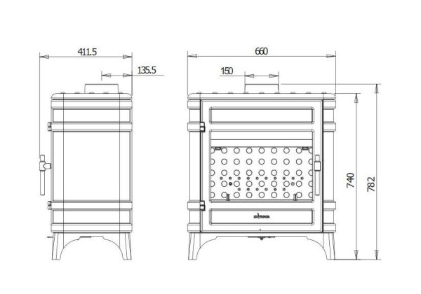 siam sch l 1 600x420 - Piec kominkowy żeliwny Invicta SIAM antracyt