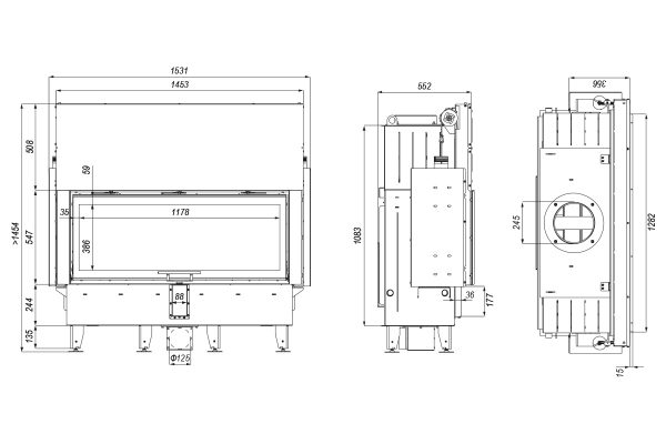 defro home prima xlag 600x400 - Wkład kominkowy DEFRO HOME INTRA XLA G 22kW