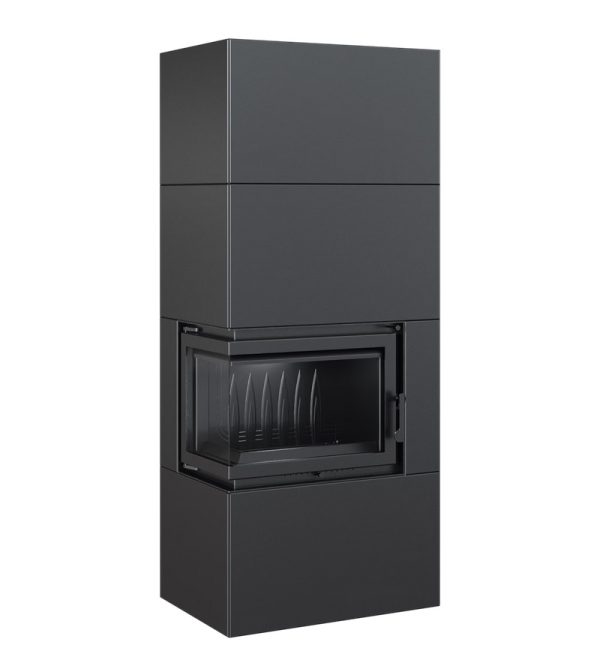 simple box lewy3 600x669 - Kominek powietrzny Simple Box 8 kW Ø 200 Black