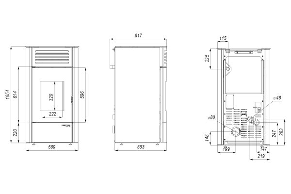 aquapell 600x400 - Piecyk na pellet z płaszczem wodnym Defro Aquapell