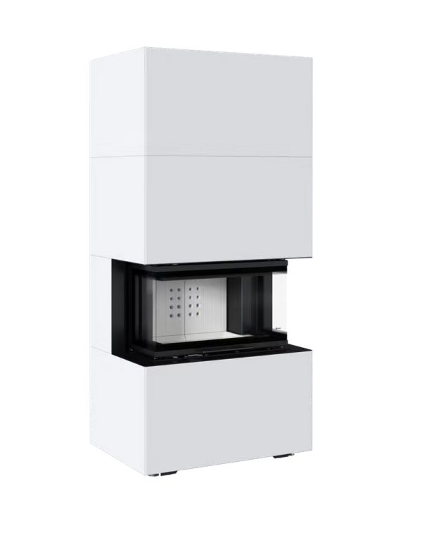 easy box bianko 3 600x784 - Kominek powietrzny trójstronny NBC 7 z zabudową HOME EASY BOX Bianco z domykaniem