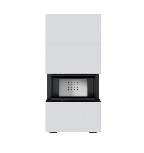 easy box bianko 4 600x637 - Kominek powietrzny trójstronny NBC 7 z zabudową HOME EASY BOX Bianco z domykaniem