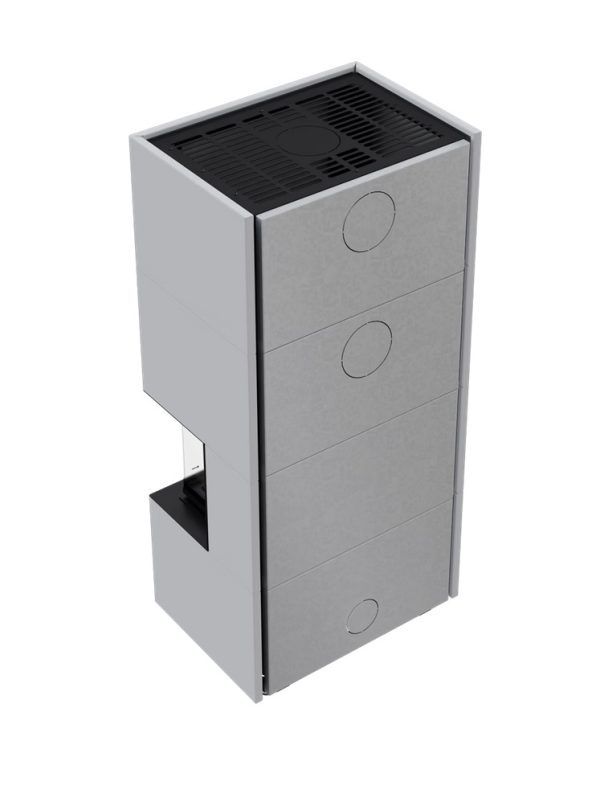 easy box bianko 5 600x806 - Kominek powietrzny trójstronny NBC 7 z zabudową HOME EASY BOX Bianco z domykaniem