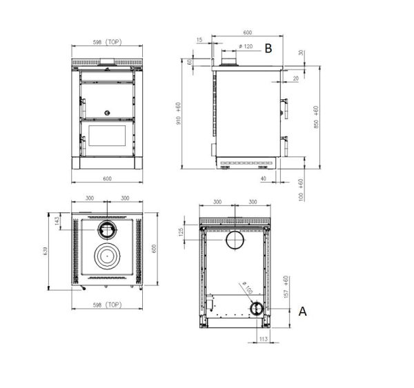 vicenzaevo in a wymiar 600x563 - Küchenherd La Nordica Vicenza Evo für Einbau