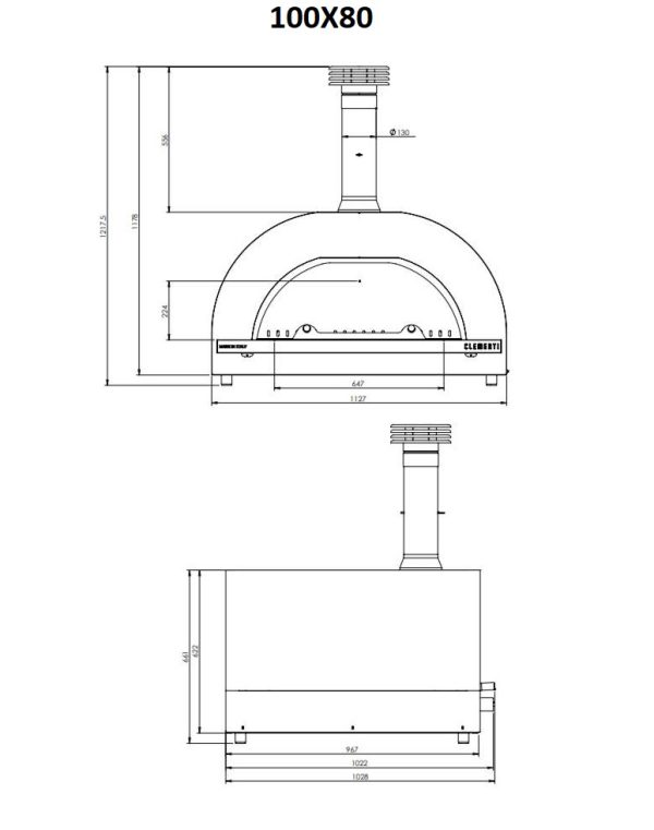 Gold a gaz 100x80 1 600x761 - Piec do pizzy GOLD 100x80 opalany gazem