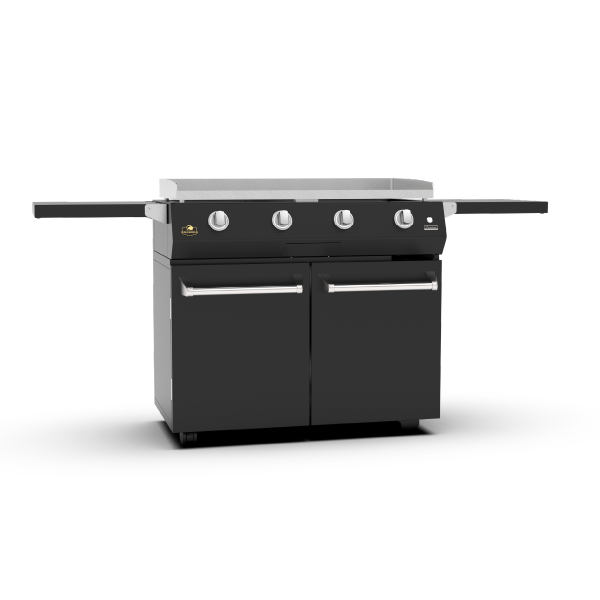 Brabura Special 40 600x600 - Grill gazowy Special 40 czarny z podstawą i płytą kuchenną ze stali nierdzewnej