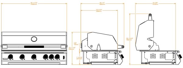 fusion500 inox 5 1 600x223 - Gril Gazowy FUSION 500 ze stali nierdzewnej