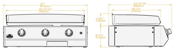 tech bbraabura l class 30 1 600x190 - Grill gazowy Original 30 ze stali nierdzewnej z żeliwną płytą kuchenną