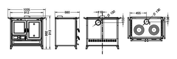 margot 600x200 - Piec kuchenny Thermorossi MARGOT EVO