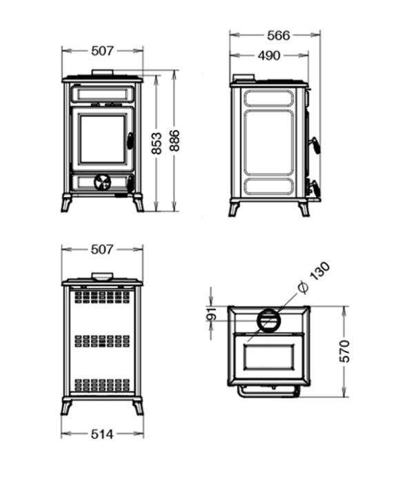 Filo 600x705 - Piecyk kominkowy Thermorossi Filò