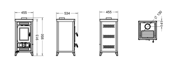 sofia easy 2 600x239 - Piecyk kominkowy Thermorossi Sofia Evo Easy