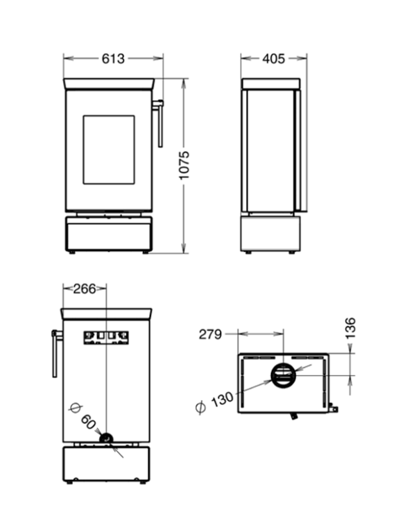 zen w 600x757 - Piec kuchenny Thermorossi ZEN W