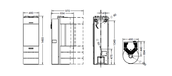 Bellavista R2 plus 600x267 - Piecyk na pellet Thermorossi BellaVista R2 Plus