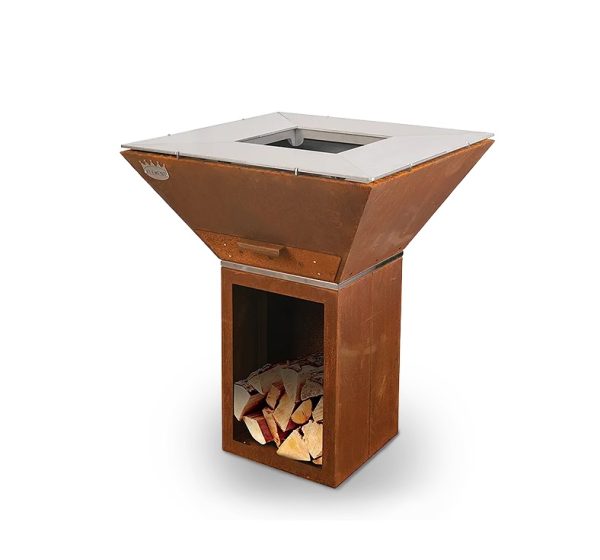 Gril Colorado 600x560 - Grill - Palenisko ogrodowe Colorado Corten  w zestawie z pokrywą i rusztem