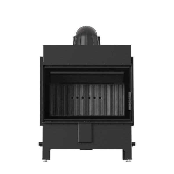 01 2 lucy 14 new black 600x600 - Kominek powietrzny stalowy KRATKI LUCY prawy 14 kW Ø 200 czarne wyłożenie