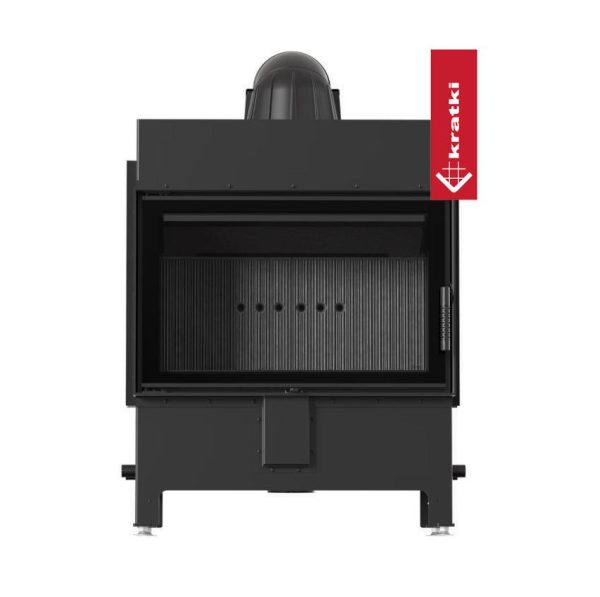 LUCY 14 new black 2 600x597 - Kominek powietrzny stalowy KRATKI LUCY 14 kW Ø 200 czarne wyłożenie