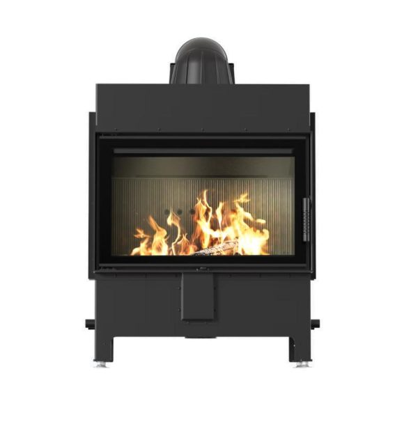 LUCY 14 new black 600x606 - Kominek powietrzny stalowy KRATKI LUCY 14 kW Ø 200 czarne wyłożenie
