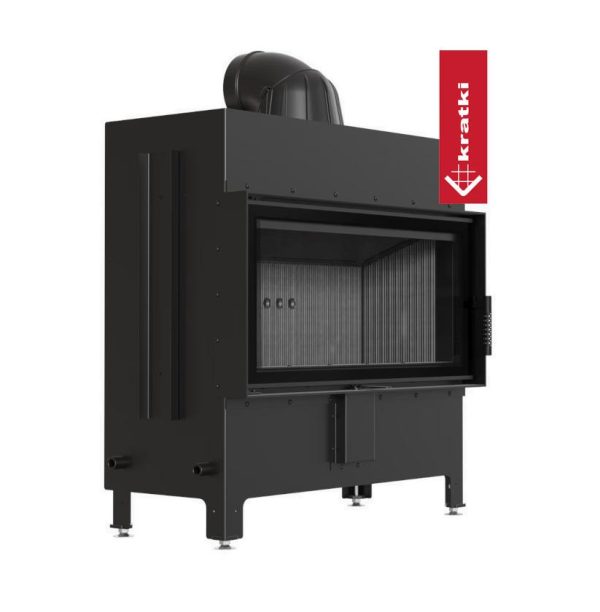 Lucy 16 new 2 2 600x612 - Kominek powietrzny stalowy KRATKI LUCY 16 kW Ø 200 Czarne wyłożenie