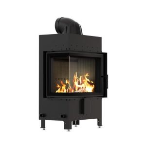 lucy 12lewy new black 1 300x300 - Kominek powietrzny stalowy KRATKI LUCY lewy BS 12 kW Ø 200 Czarne wyłożenie