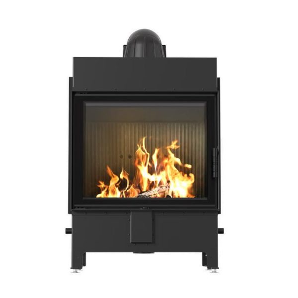 lucy 15 new black 600x599 - Kominek powietrzny stalowy KRATKI LUCY 15 kW Ø 200 Czarne wyłożenie