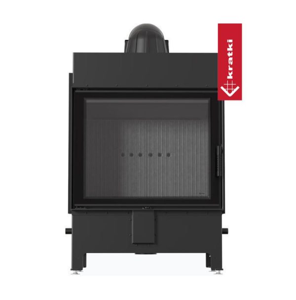 lucy 15 new black3 600x607 - Kominek powietrzny stalowy KRATKI LUCY 15 kW Ø 200 Czarne wyłożenie