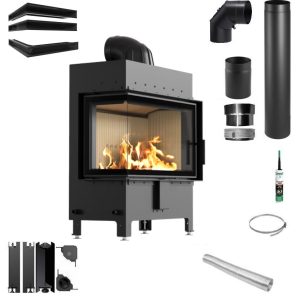 Zestaw Lucy 14 lewy new 300x300 - Zestaw kominek powietrzny stalowy KRATKI LUCY lewy 14 kW Ø 200 z akcesoriami przyłączeniowymi
