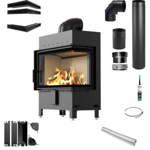 Zestaw Lucy 14 prawy new 300x300 - Zestaw kominek powietrzny stalowy KRATKI LUCY Prawy 14 kW Ø 200 z akcesoriami