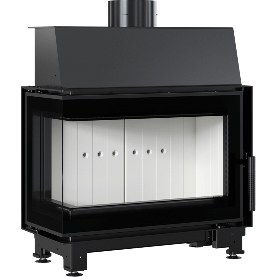 Zestaw kominek powietrzny stalowy KRATKI LUCY Prawy BLACK 14 kW Ø 200 z akcesoriami www kominek powietrzny simple s l bs 1 960 960 1 0 0 - Zestaw kominek powietrzny stalowy KRATKI LUCY Prawy BLACK 14 kW Ø 200 z akcesoriami