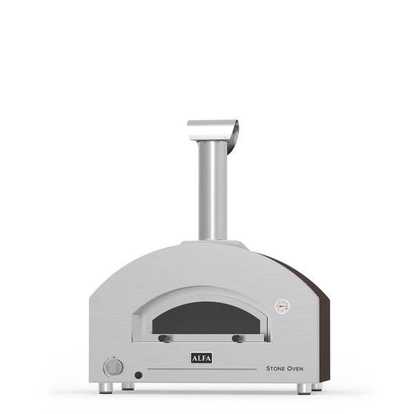 Stone Oven1 600x600 - Hybrydowy piec do pizzy Alfa Forni Stone Oven (na gaz i drewno) 2 pizze silver black