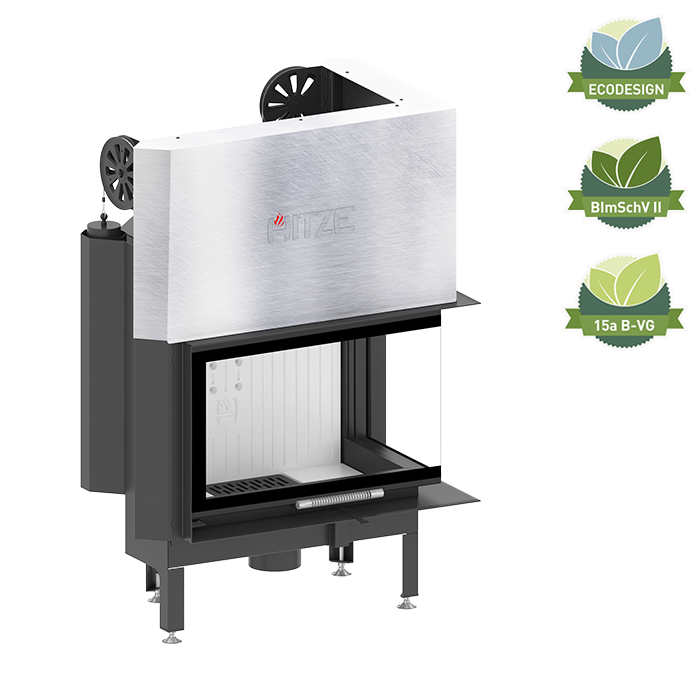 Kominek powietrzny Simple Box Lewy 8 kW Ø 200 Bianco HITZE ALBERO AL14RGH kominek fireplace DECOR 2 - Kominek powietrzny Simple Box Lewy 8 kW Ø 200 Bianco