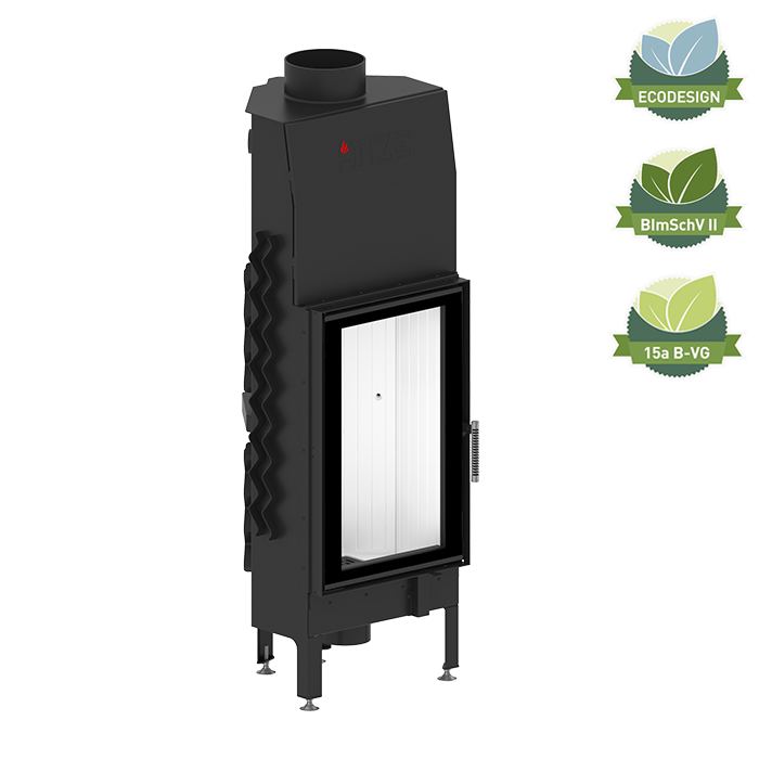 Kominek powietrzny Simple Box Lewy 8 kW Ø 200 Bianco HITZE ALBERO AL14SV kominek fireplace DECOR 2 - Kominek powietrzny Simple Box Lewy 8 kW Ø 200 Bianco