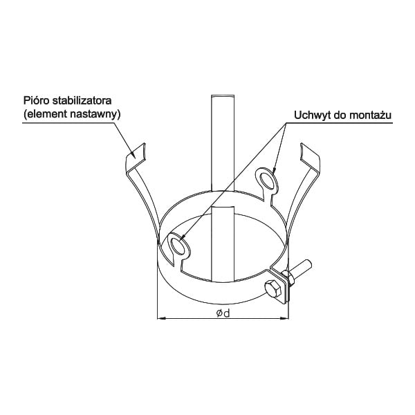 kf element stabilizujaco montazowy rysunek - Stabilisierungs- und Befestigungselement, Durchmesser 130