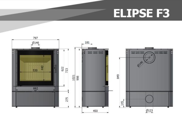 Elipse f3 wymiary 600x400 - Piecyk wolnostojący Hajduk ELIPSE F3