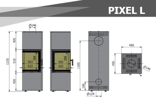 pixel l wymiary 600x397 - Piecyk wolnostojący Hajduk PIXEL L