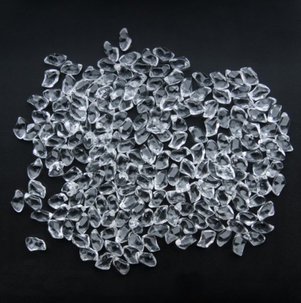 Kamyki ozdobne FIRE GLASS krysztal transparent 1 600x604 - Decorative stones FIRE GLASS - transparent crystal