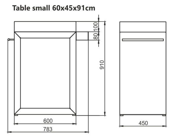 artiss stolik maly wymiary 600x477 - Artiss stolik mały 60x45x91cm corten