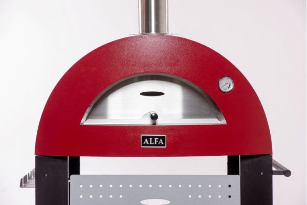 alf2331 1 600x400 - Piec do pizzy Alfa Forni MODERNO 3 na drewno czerwony antyczny