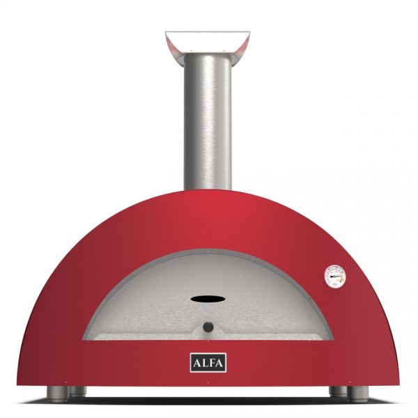 moderno 3 pizzerossolegnafrontale112 600x600 - Piec do pizzy Alfa Forni MODERNO 3 na drewno czerwony antyczny